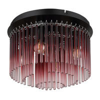 DECKENLEUCHTE GORLEY 32/23 cm   - Klar/Chromfarben, Basics, Glas/Metall (32/23cm) - Globo