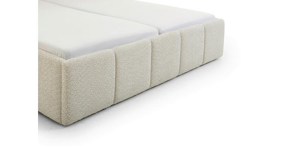 POLSTERBETT 180/200 cm in Creme - Creme/Schwarz, Design, Holz/Textil (180/200cm) - Xora