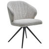 STUHL Bouclé Creme, Schwarz, Beige  - Beige/Creme, Design, Textil/Metall (61/84/61cm) - Dieter Knoll