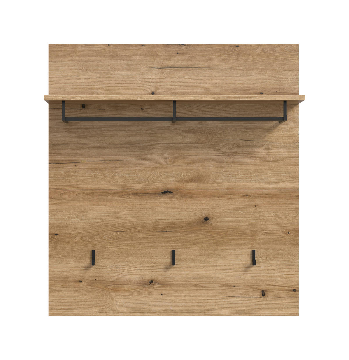 ŠATNÍ PANEL, tmavý dub, 90/98/27 cm - tmavý dub, Design, kompozitní dřevo (90/98/27cm) - Livetastic