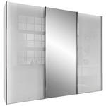 SCHWEBETÜRENSCHRANK 250/217/67 cm 3-türig Weiß  - Chromfarben/Weiß, KONVENTIONELL, Glas/Holzwerkstoff (250/217/67cm) - Dieter Knoll