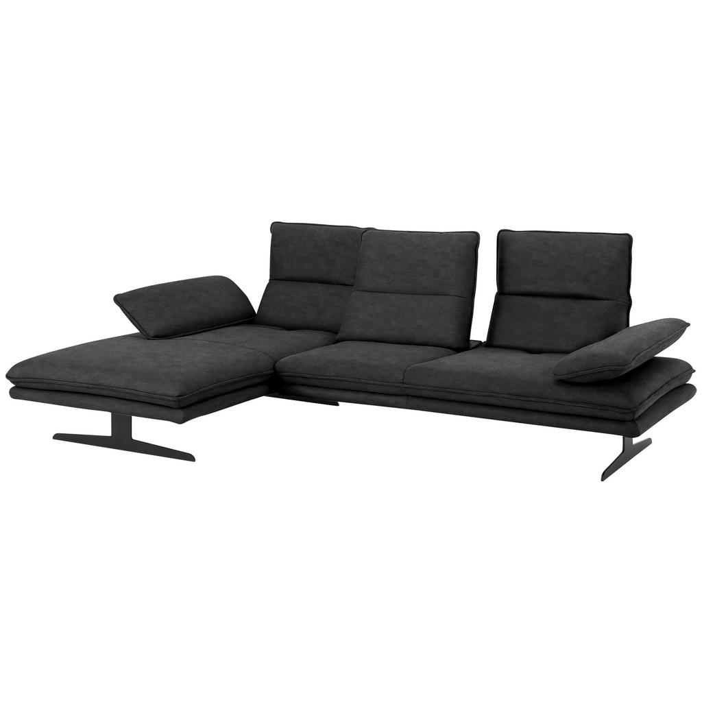 Thumbnail - Chilliano Ecksofa, Anthrazit, Textil, Ottomane links, L-Form, 291x164 cm, Goldenes M, Emas, Dgm, Typenauswahl, Lederausw...