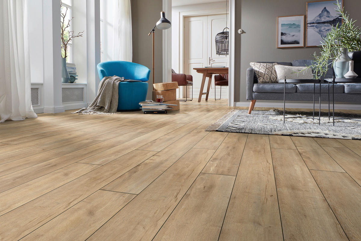 LAMINATBODEN Exquisit  - Eichefarben, KONVENTIONELL, Holz (138.0/19.3/0.8cm)