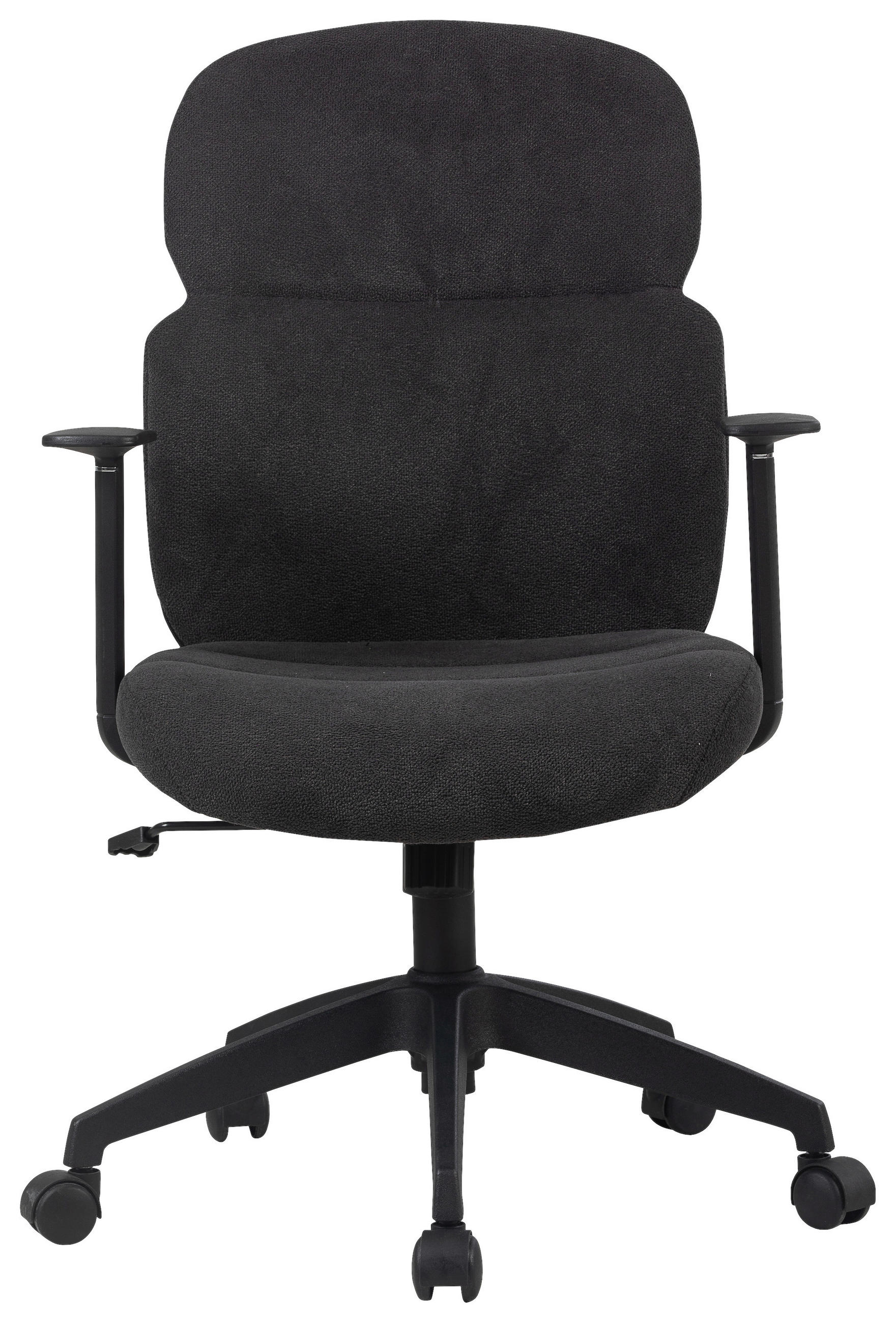 DREHSTUHL Webstoff Schwarz  - Schwarz, Design, Kunststoff/Textil (60/93,5-101/57cm) - Modante