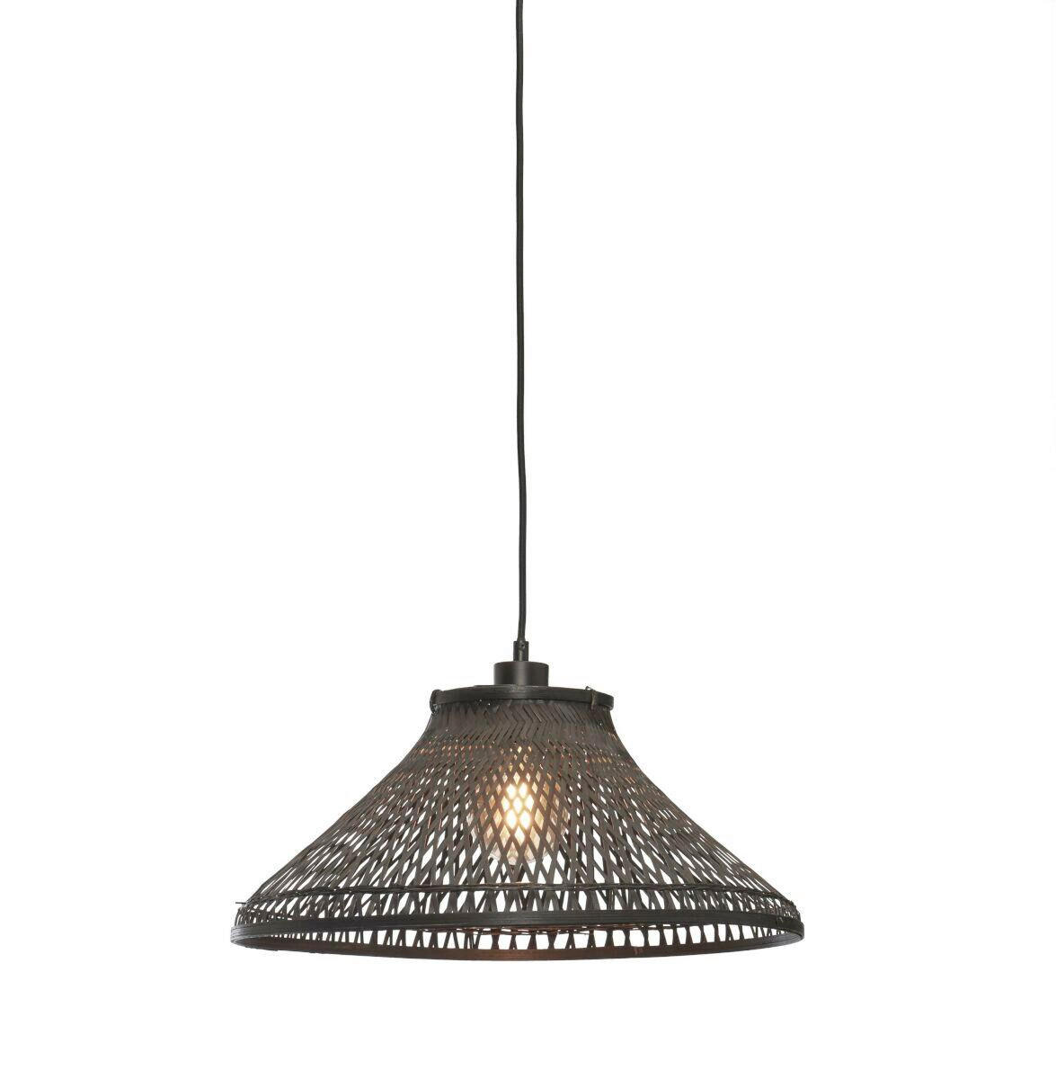ZÁVĚSNÉ SVÍTIDLO, 45/45/20 cm  - černá, Trend, dřevo (45/45/20cm) - Good & Mojo