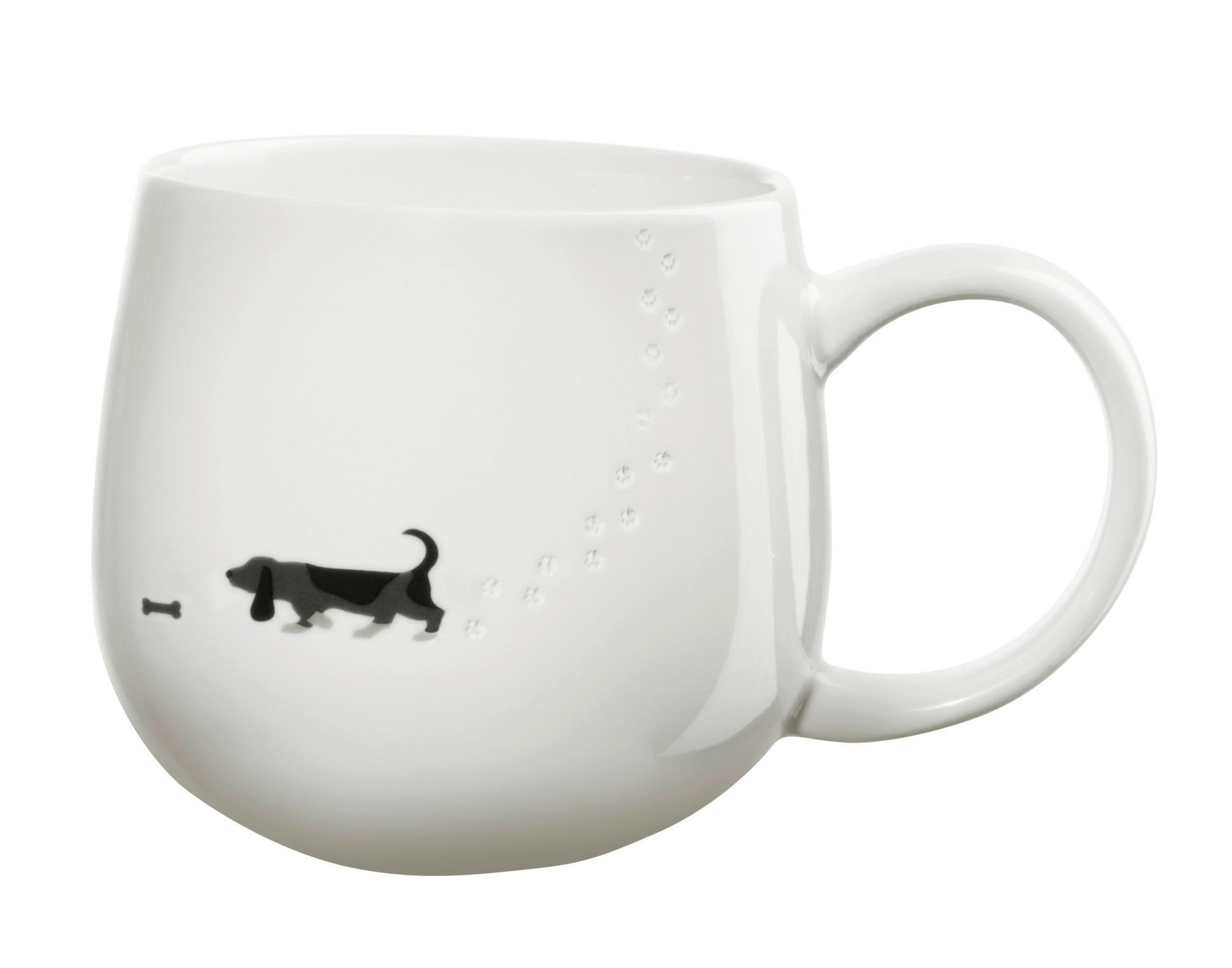 KAFFEEBECHER Magu  400 ml   - Weiß Hochglanz, KONVENTIONELL, Keramik (10,2/9,5cm) - ASA