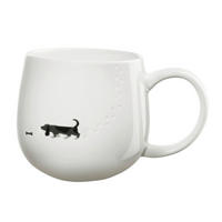 KAFFEEBECHER Magu  400 ml   - Weiß Hochglanz, KONVENTIONELL, Keramik (10,2/9,5cm) - ASA