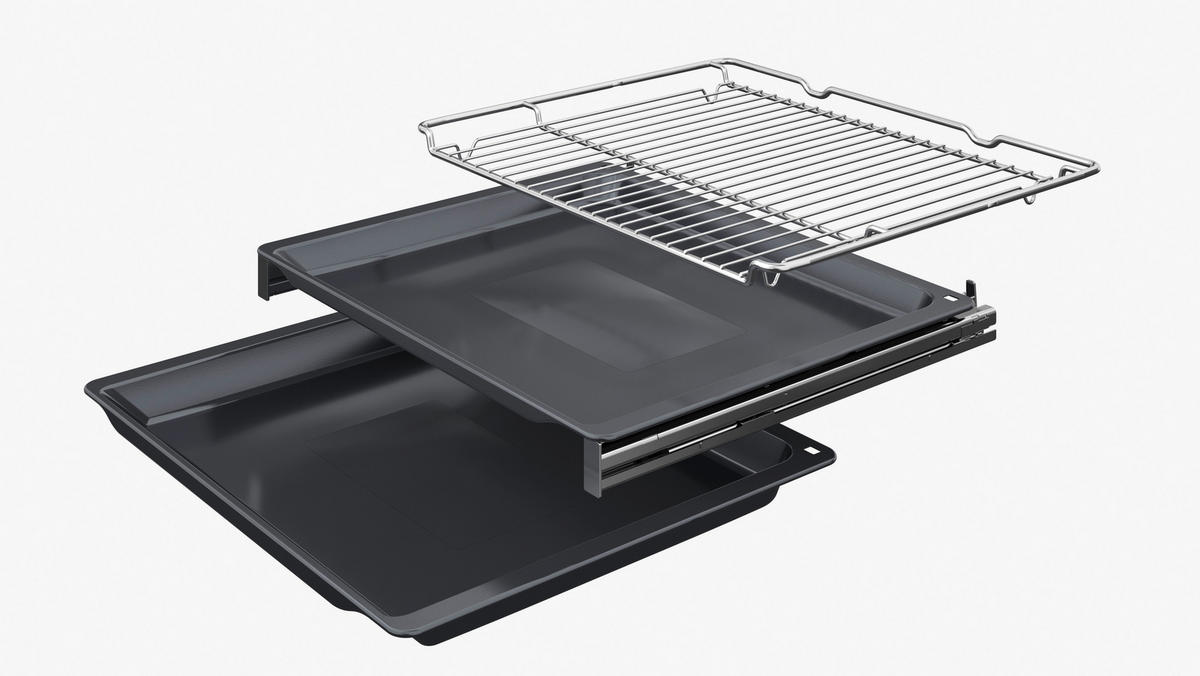 EINBAUBACKOFEN HB976GMB1  - Edelstahlfarben/Schwarz, Basics, Metall (59,4/59,5/54,8cm) - Siemens