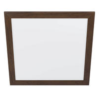 DECKENLEUCHTE Piglionasso 64,5/64,5/5,5 cm   - Nussbaumfarben/Weiß, Natur, Holz/Kunststoff (64,5/64,5/5,5cm) - Eglo