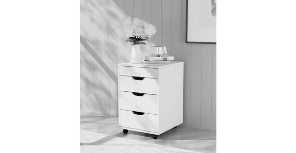 ROLLCONTAINER Weiß  - Weiß, KONVENTIONELL, Holzwerkstoff/Kunststoff (40/66,5/45cm) - Carryhome