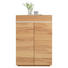 GARDEROBENSCHRANK Kernbuche massiv Buchefarben, Weiß - Buchefarben/Weiß, Design, Glas/Holz (80/116/33cm) - Linea Natura