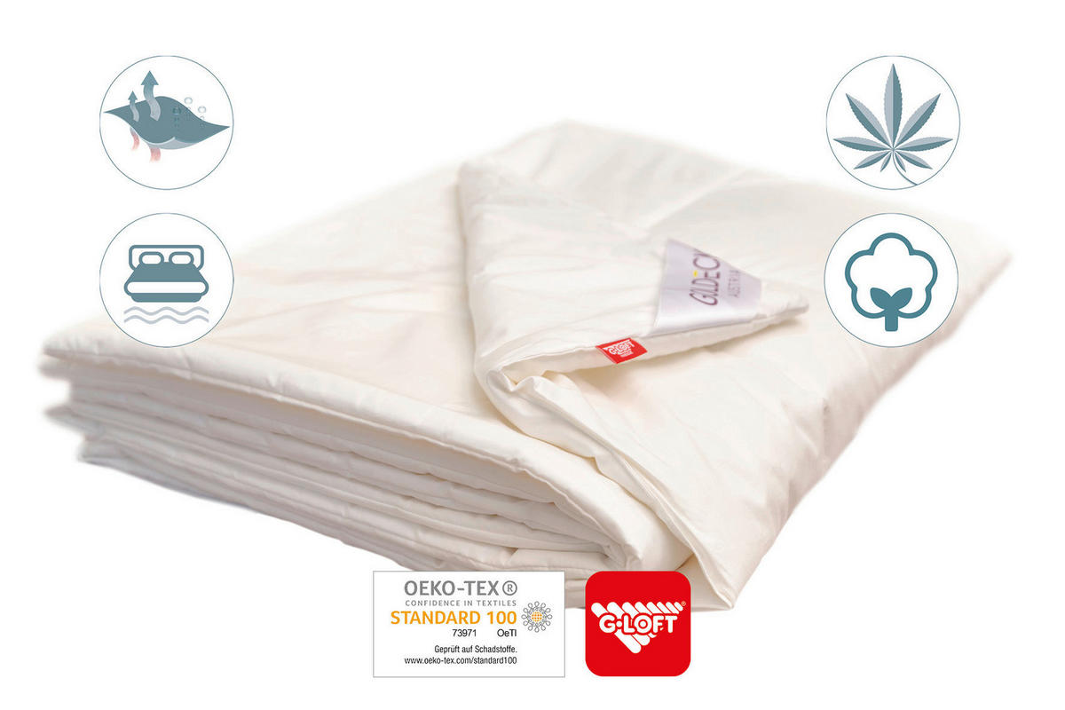 SOMMERDECKE 135-140/200 cm  - Champagner, Basics, Naturmaterialien/Textil (135-140/200cm) - Goldeck Austria