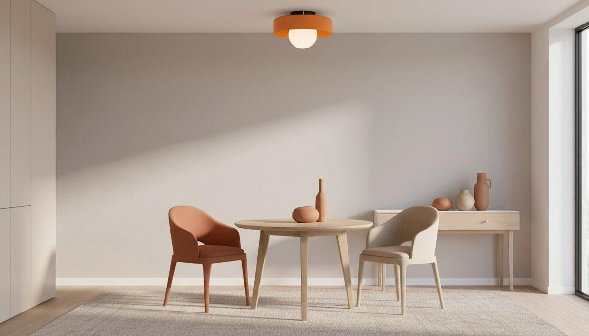 DECKENLEUCHTE 25/13 cm  - Orange, Design, Glas/Metall (25/13cm) - Collett's Monde