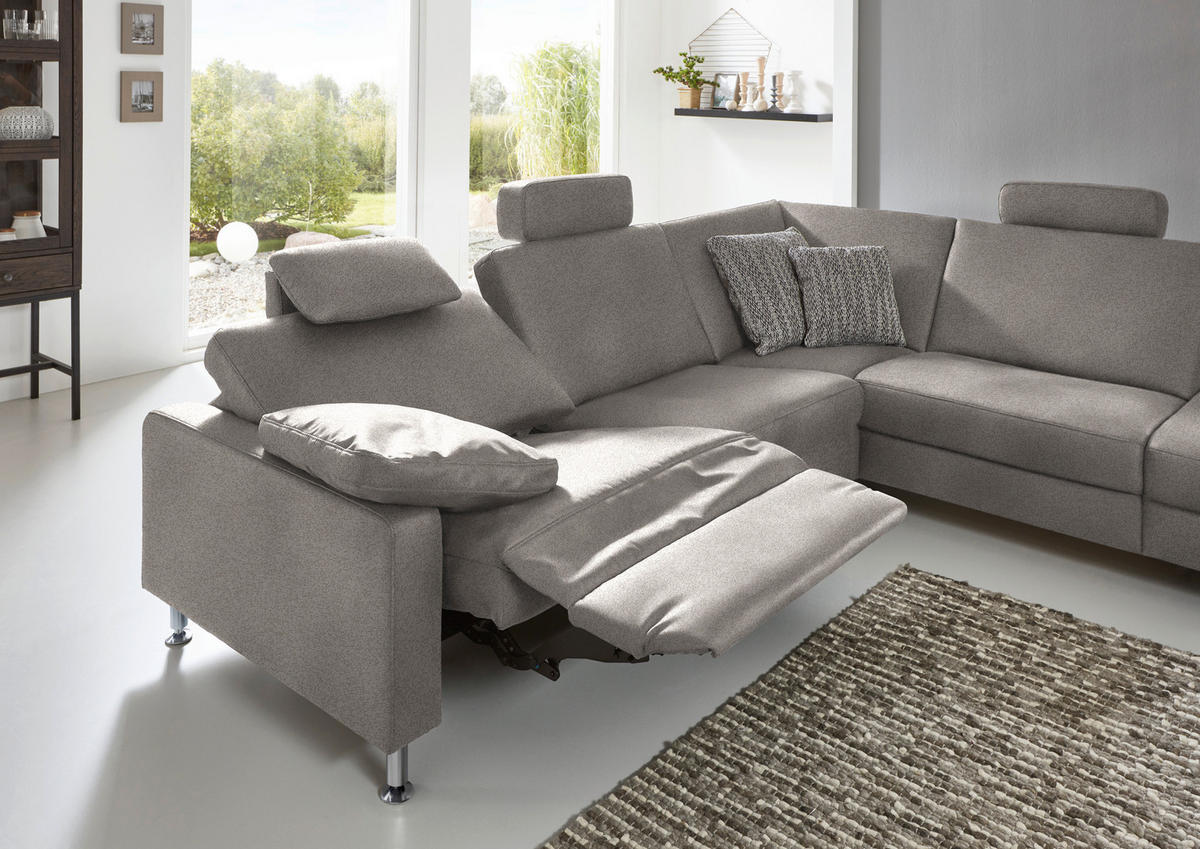 HÖRNSOFFA i mikrofiber aluminiumfärg  - aluminiumfärg, Design, metall/textil (275/242cm) - Dieter Knoll