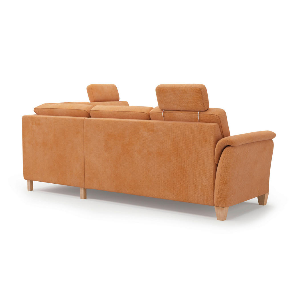Thumbnail - Sit & More Ecksofa Palmera V, Terracotta, Textil, Buche, 5,5-Sitzer, Ottomane rechts, L-Form, 236x212 cm, Goldenes M, Oe...