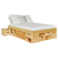 STAURAUMBETT 140/200 cm  in Naturfarben  - Naturfarben, Basics, Holz (140/200cm) - MID.YOU