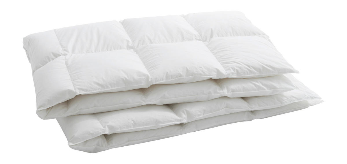 KASSETTENDUVET 200/210 cm Luzern  - Weiss, Basics, Naturmaterialien/Textil (200/210cm) - Billerbeck