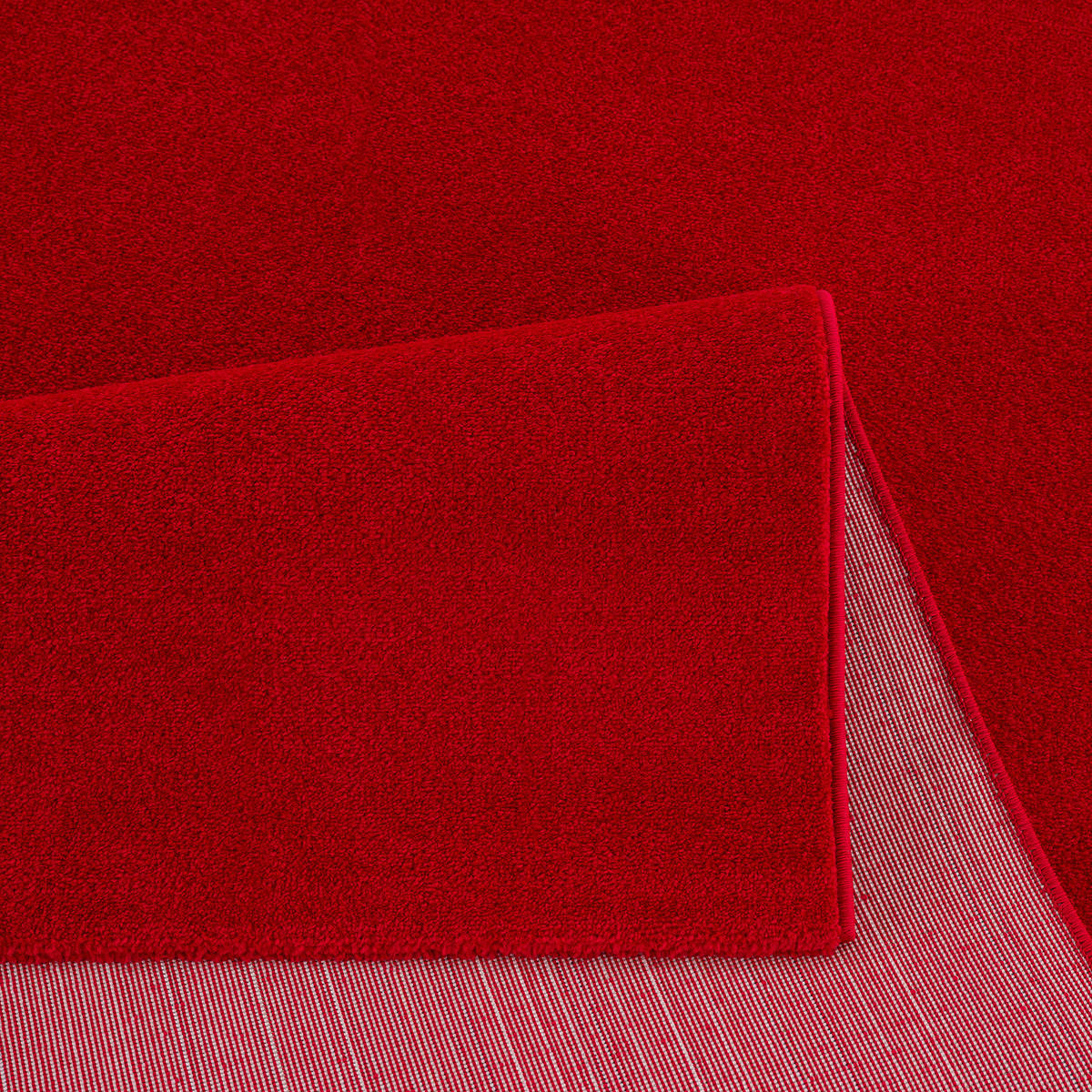 WEBTEPPICH 140/200 cm Uni Rot  - Rot, LIFESTYLE, Kunststoff/Textil (140/200cm)