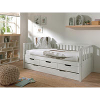 AUSZIEHBETT 90/200 cm  in Weiß  - Weiß, MODERN, Holz/Holzwerkstoff (90/200cm) - MID.YOU