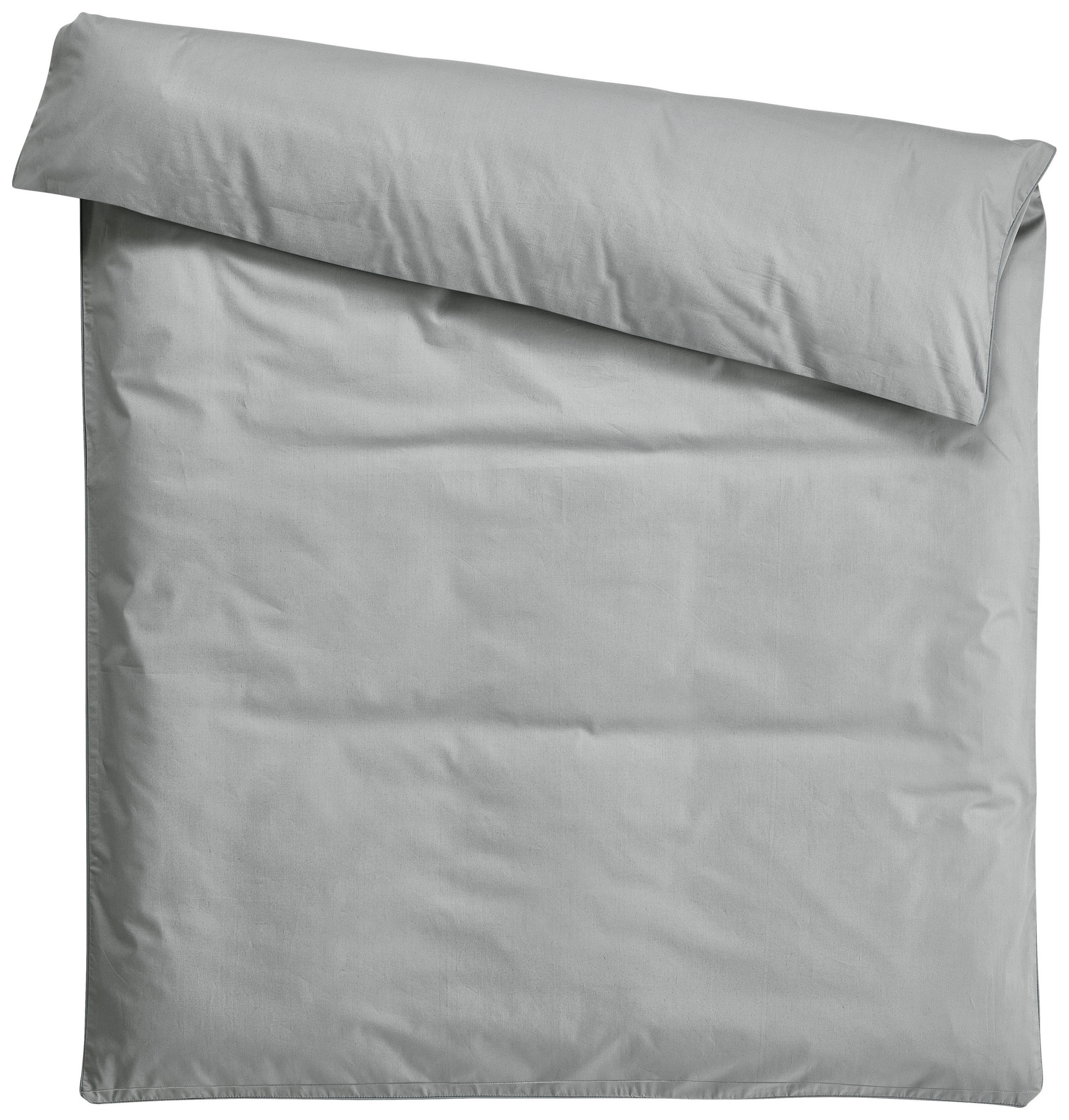 DUVETBEZUG Uno Satin 160/210 cm  - Platinfarben, Basics, Textil (160/210cm) - Dieter Knoll