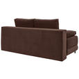 SCHLAFSOFA  mit Liegefunktion, Schlafen auf Sitzhöhe, Rücken echt Cord Braun  - Schwarz/Braun, KONVENTIONELL, Holz/Textil (196/96/103cm) - Carryhome