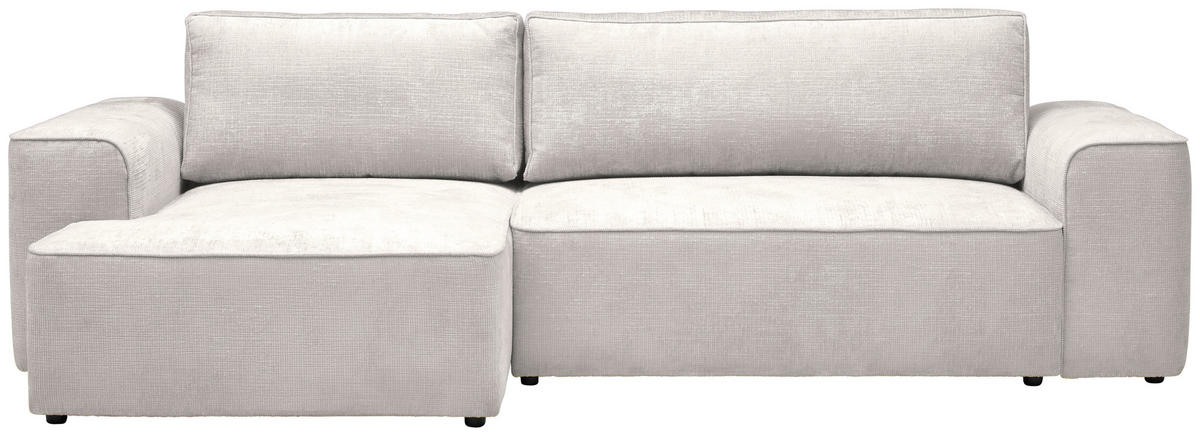 ECKSOFA in Plüsch Beige  - Beige/Blaugrau, Design, Kunststoff/Textil (152/288cm) - Xora