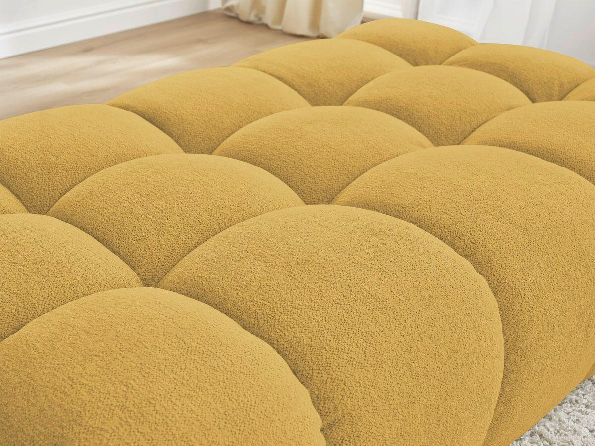 HOCKER EVEREST Flachgewebe Gelb  - Gelb/Schwarz, MODERN, Kunststoff/Textil (166/100/40cm)