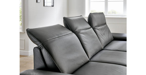 ECKSOFA in Echtleder Hellbraun  - Hellbraun/Schwarz, Design, Leder/Metall (193/328cm) - Dieter Knoll