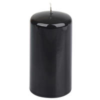 STUMPENKERZE  - Schwarz, LIFESTYLE, Paraffin (5,7/11,0cm) - Steinhart