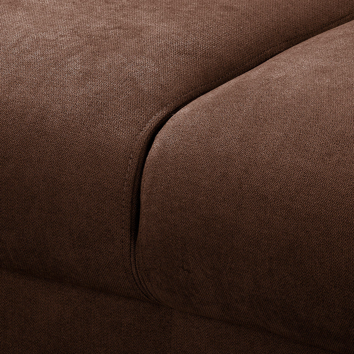 3-SITZER-SOFA in Mikrofaser Braun  - Wengefarben/Braun, Design, Holz/Textil (193/86/87cm) - Livetastic