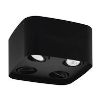 DECKENLEUCHTE 5 W    24/24/12 cm  - Schwarz, Design, Metall (24/24/12cm) - Eglo