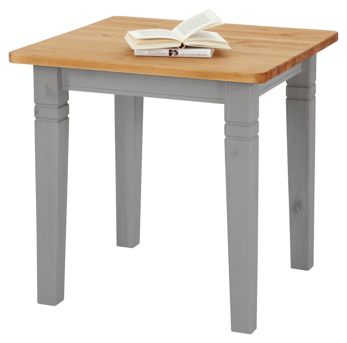 ESSTISCH in Holz 78/78/78 cm  - Laugenfarbig/Grau, ROMANTIK / LANDHAUS, Holz (78/78/78cm) - Boxxx