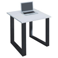 SCHREIBTISCH 80/50/76 cm  in Schwarz, Weiß  - Schwarz/Weiß, MODERN, Holzwerkstoff/Metall (80/50/76cm) - MID.YOU