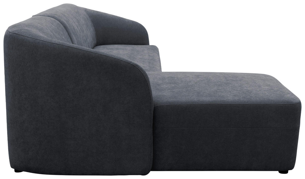 ECKSOFA 100 033 Grau Webstoff Rücken echt  - Taupe/Schwarz, MODERN, Kunststoff/Textil (148/230cm) - Livetastic