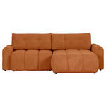ECKSOFA Rostfarben Flachgewebe  - Rostfarben/Schwarz, KONVENTIONELL, Kunststoff/Textil (256/157cm) - Carryhome