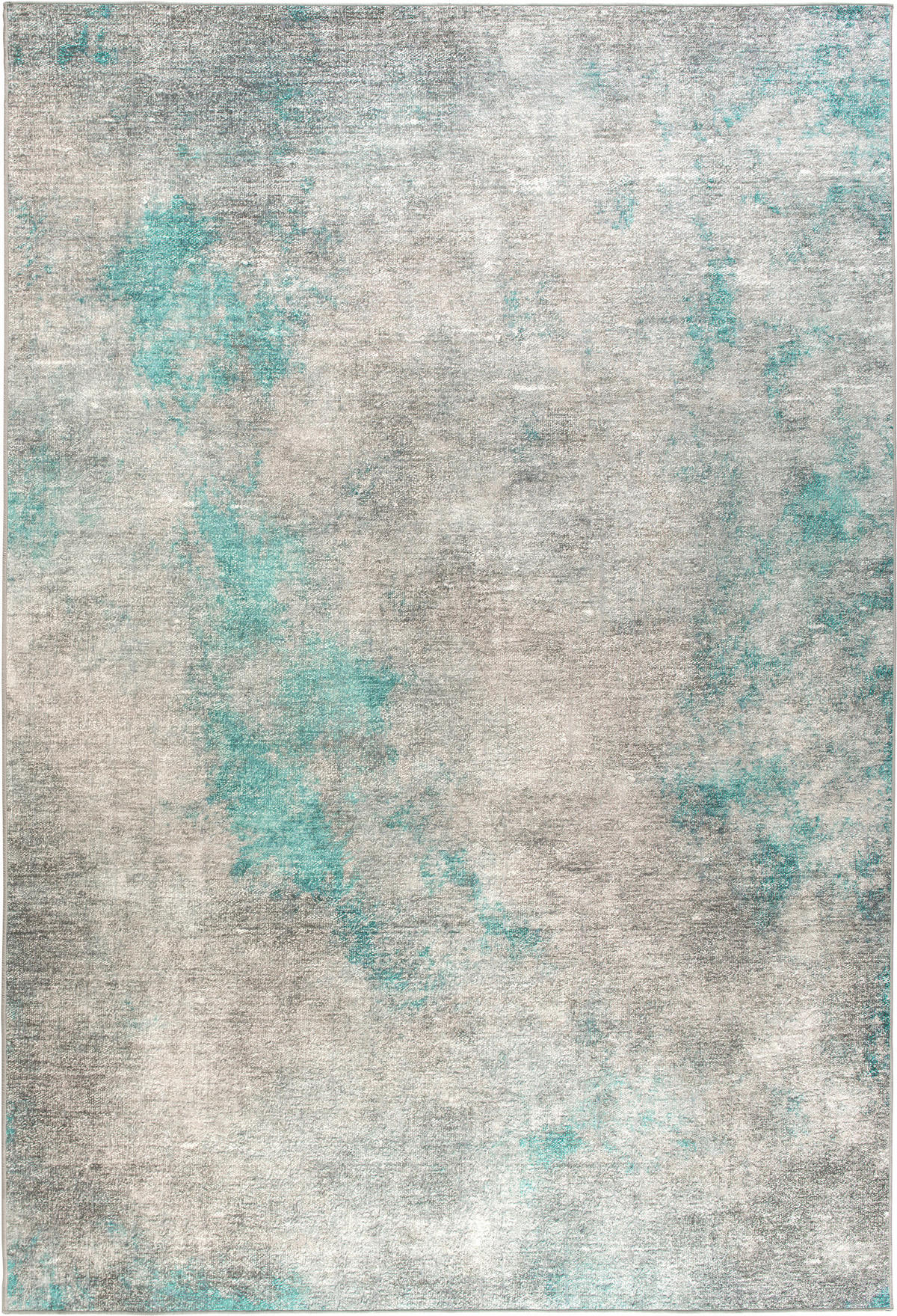 VINTAGE-TEPPICH Ondea Onis 240/340 cm  in Grau, Türkis, Hellgrau  - Türkis/Hellgrau, Design, Kunststoff/Textil (240/340cm) - Lindorug