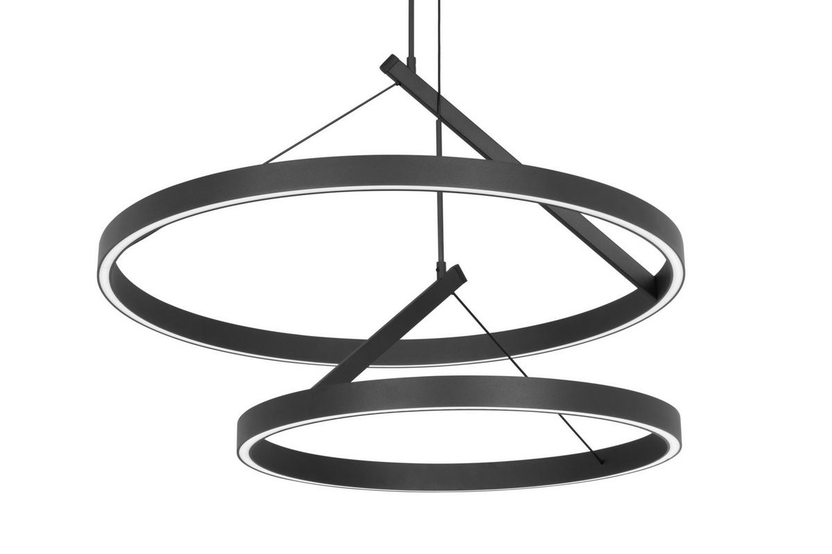 ZÁVESNÉ LED SVIETIDLO, 60/150 cm  - čierna, Design, kov (60/150cm) - Dieter Knoll