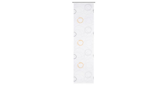 FLÄCHENVORHANG in Gelb, Grau, Weiß transparent - Gelb/Weiß, Design, Textil (60/255cm) - Novel