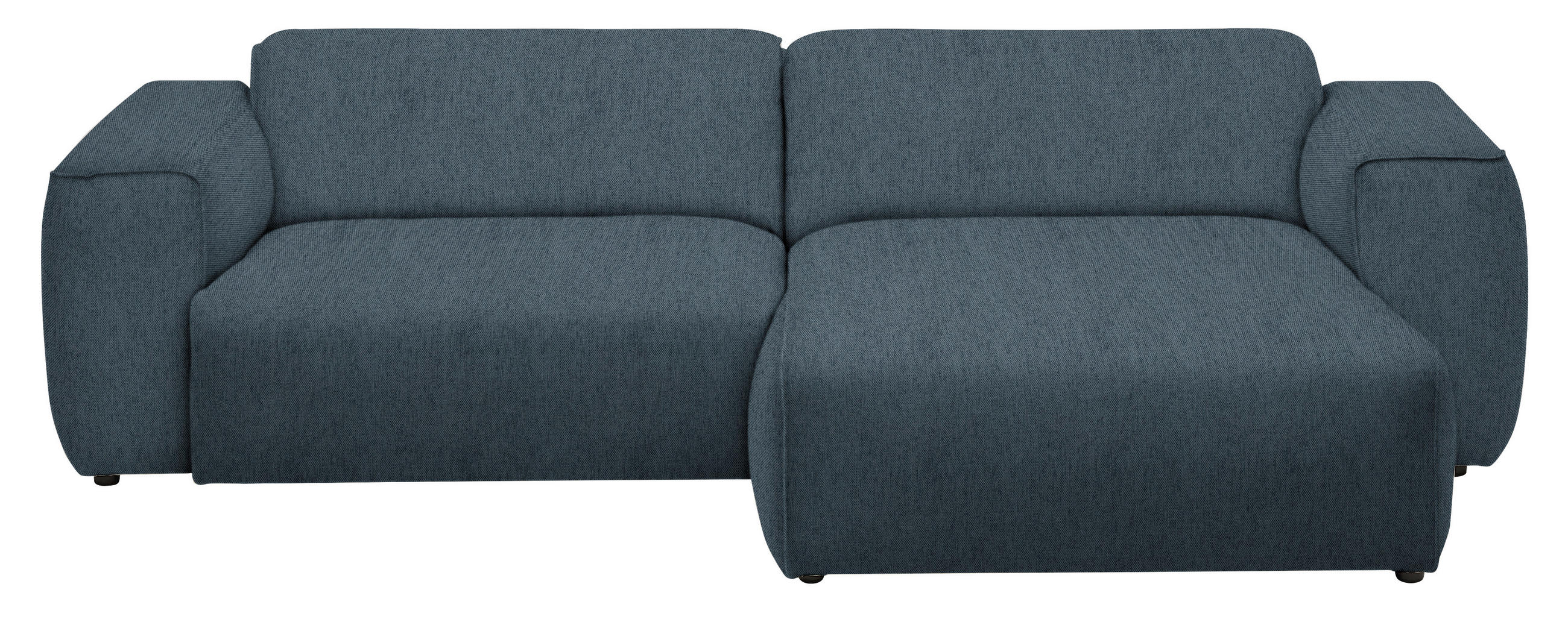ECKSOFA in Webstoff Anthrazit  265/171 cm  - Anthrazit/Schwarz, Design, Kunststoff/Textil (265/171cm) - home24