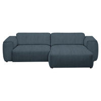 ECKSOFA in Webstoff Anthrazit  265/171 cm  - Anthrazit/Schwarz, Design, Kunststoff/Textil (265/171cm) - home24