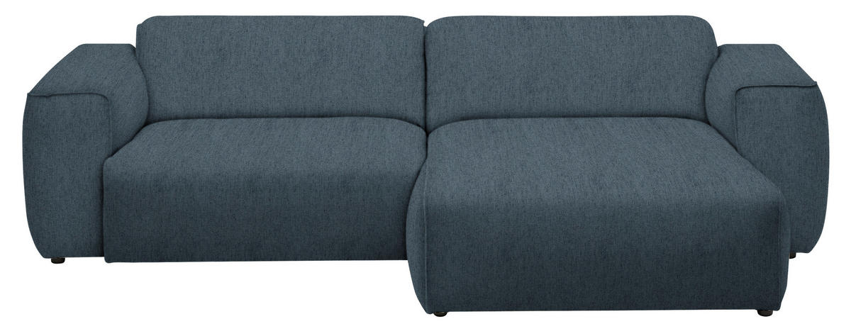 ECKSOFA in Webstoff Anthrazit  265/171 cm  - Anthrazit/Schwarz, Design, Kunststoff/Textil (265/171cm) - home24
