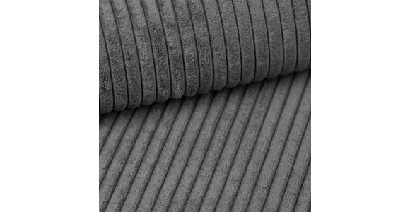 ECKSOFA Anthrazit Velours Bettkasten, Sitzvorzug  - Anthrazit/Schwarz, KONVENTIONELL, Textil/Metall (253/206cm) - Venda
