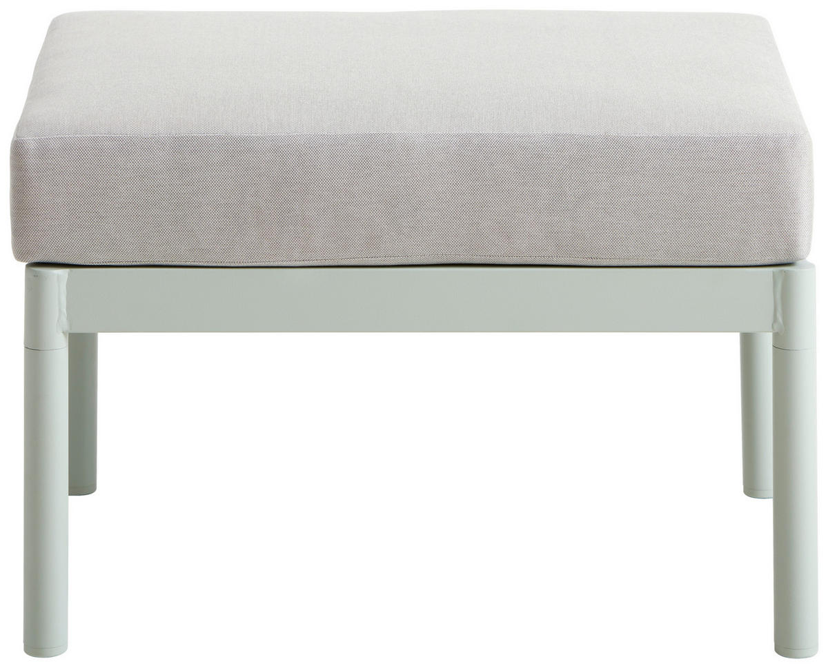 GARTENHOCKER - Hellgrau/Mintgrün, Design, Textil/Metall (50,5/30/61,5cm) - Ambia Garden