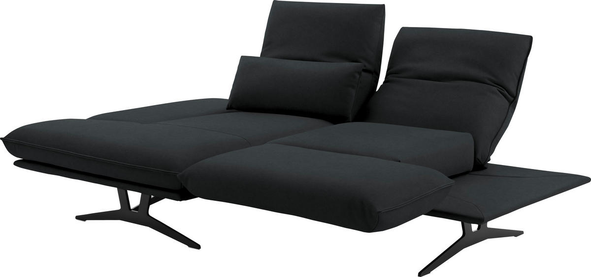 ECKSOFA  in Echtleder Grau  130/210 cm  - Gelb/Schwarz, Design, Leder/Metall (130/210cm) - Dieter Knoll