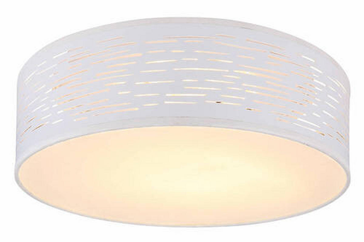 LED-TAKLAMPA 20 W 38/38/13 cm  - vit/kromfärg, Design, metall/plast (38/38/13cm) - Globo