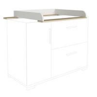 WICKELAUFSATZ Enie  - Eichefarben/Weiß, Basics, Holzwerkstoff (123,50/12,50/78,40cm) - Paidi