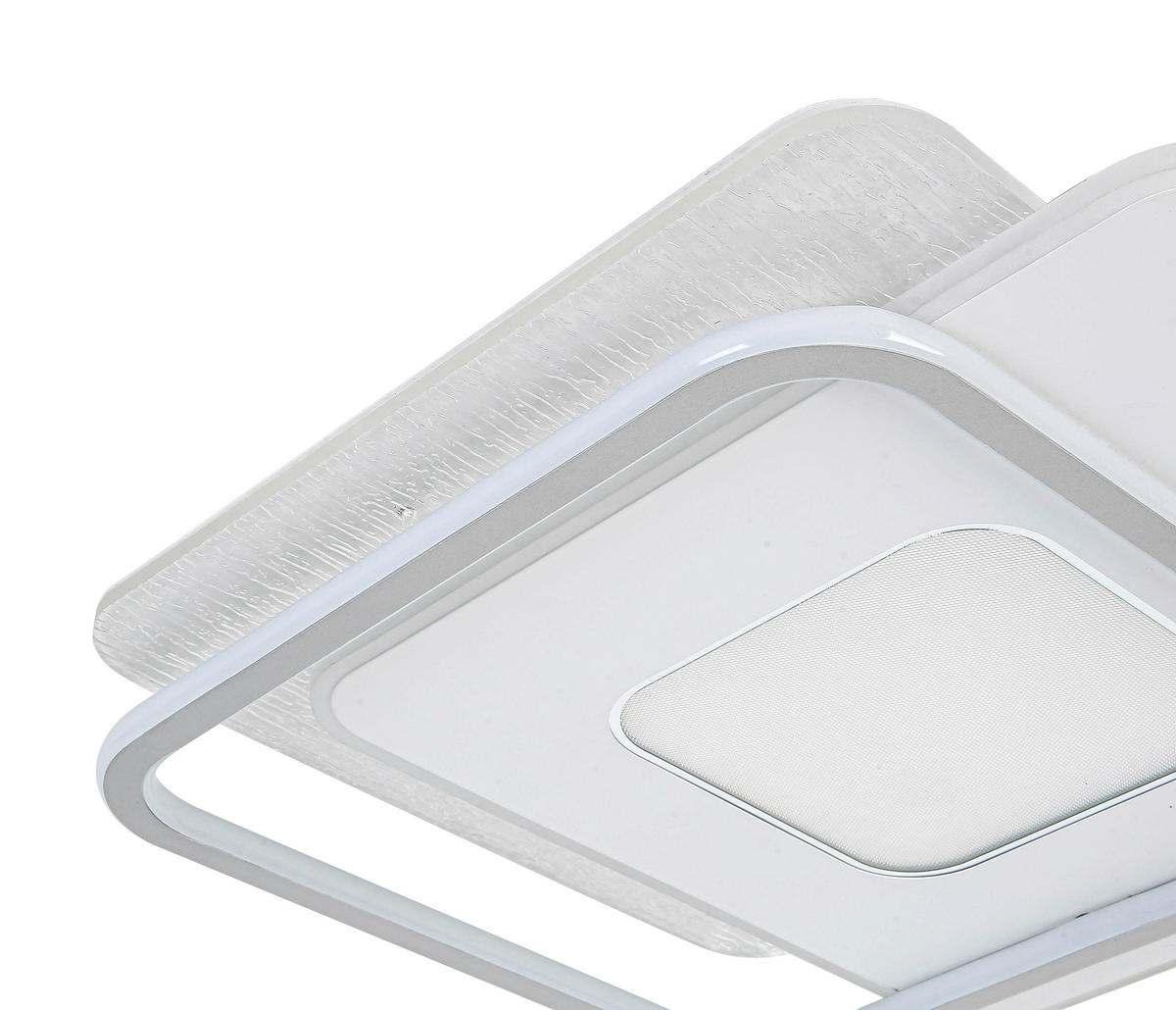 DECKENLEUCHTE 46,5/48,5/5 cm   - Chromfarben/Alufarben, Trend, Kunststoff/Metall (46,5/48,5/5cm) - Novel