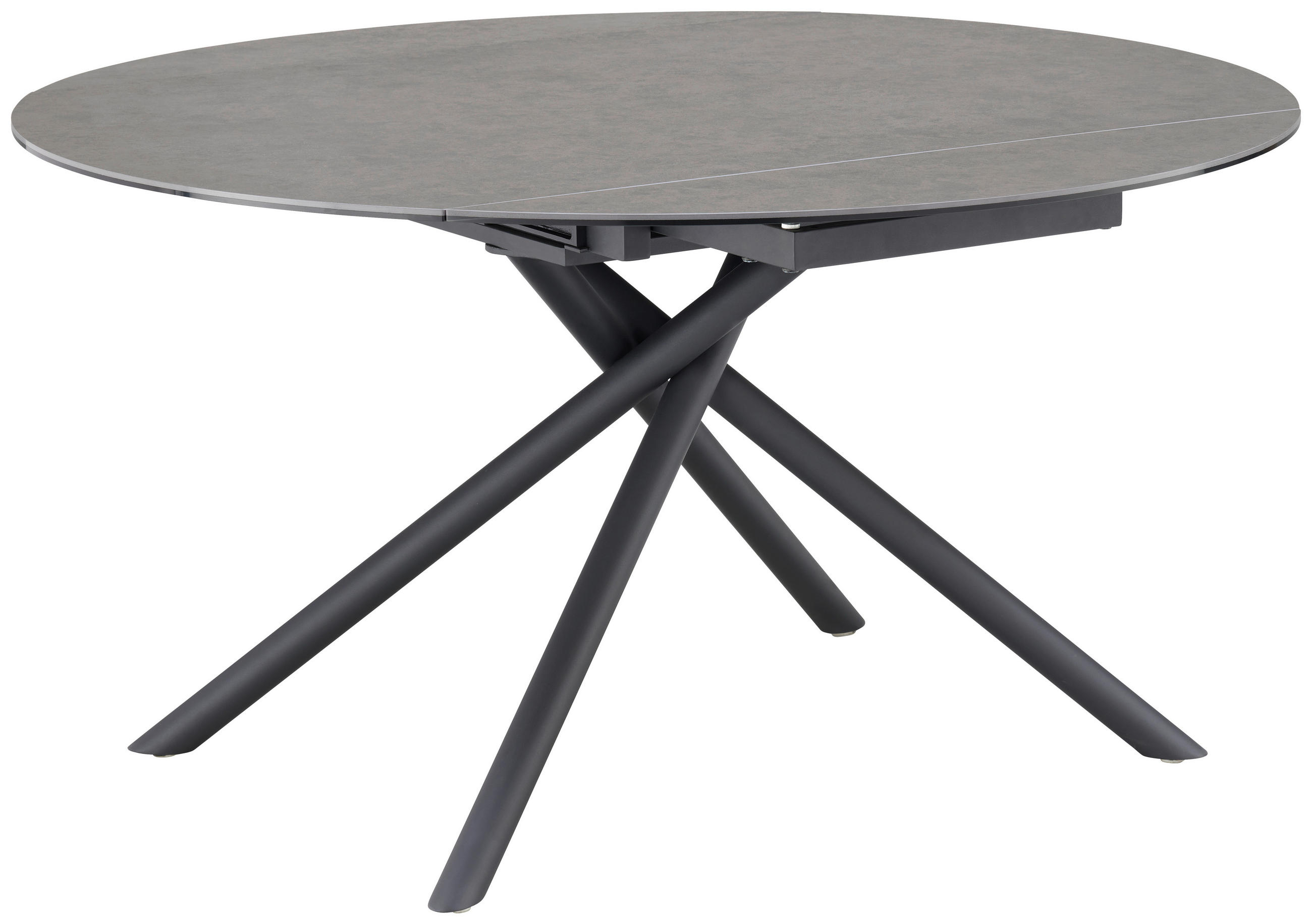 Mid.you Esstisch Anthrazit, Schwarz 140x76x90-140 cm
