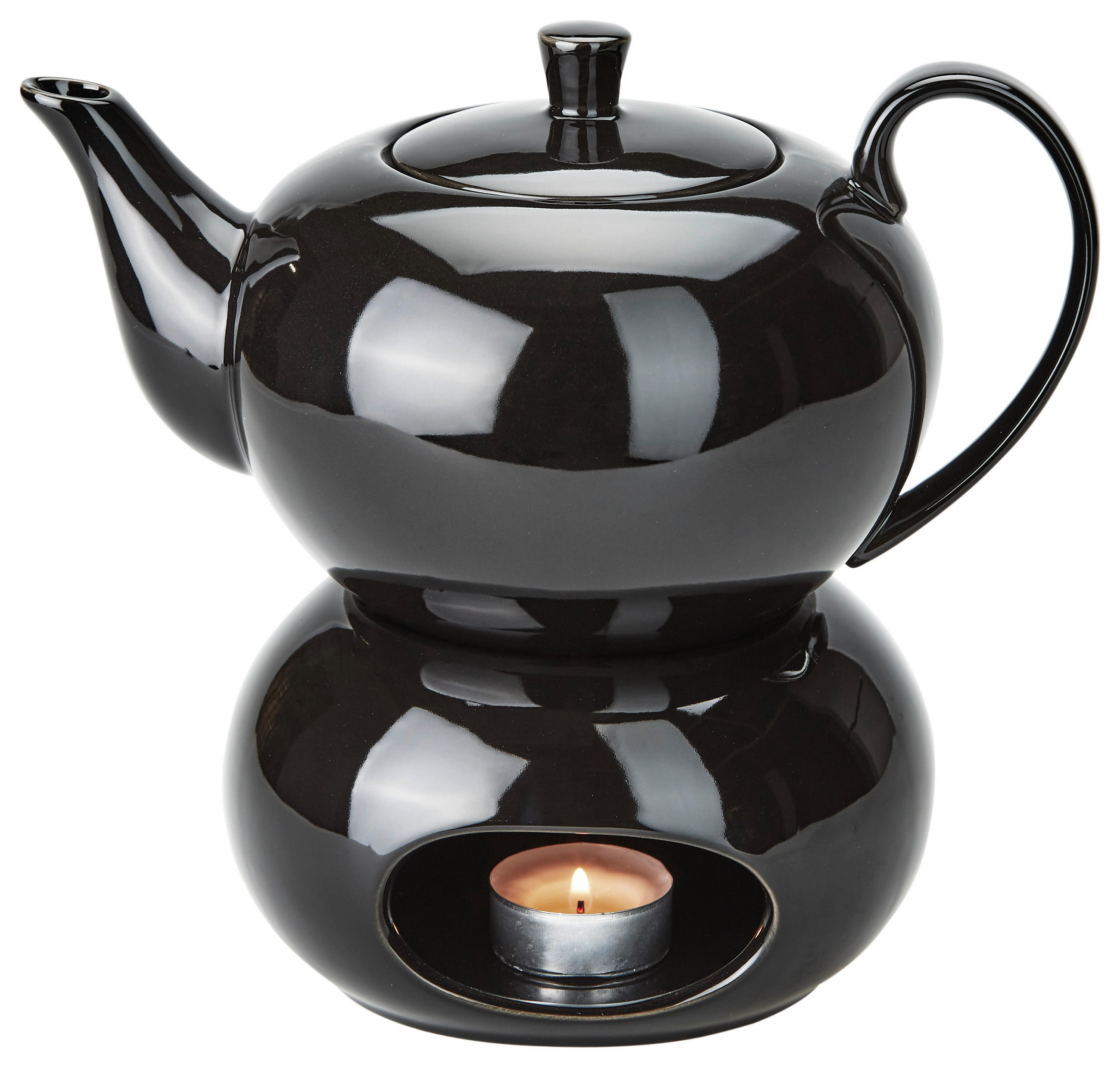 Teeset Steinzeug Schwarz Andrea