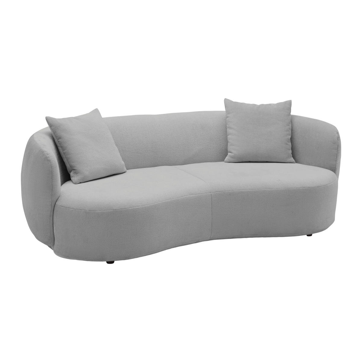 BIG SOFFA i chenille ljusgrå  - ljusgrå/svart, Modern, textil/plast (235/72/110cm) - MID.YOU